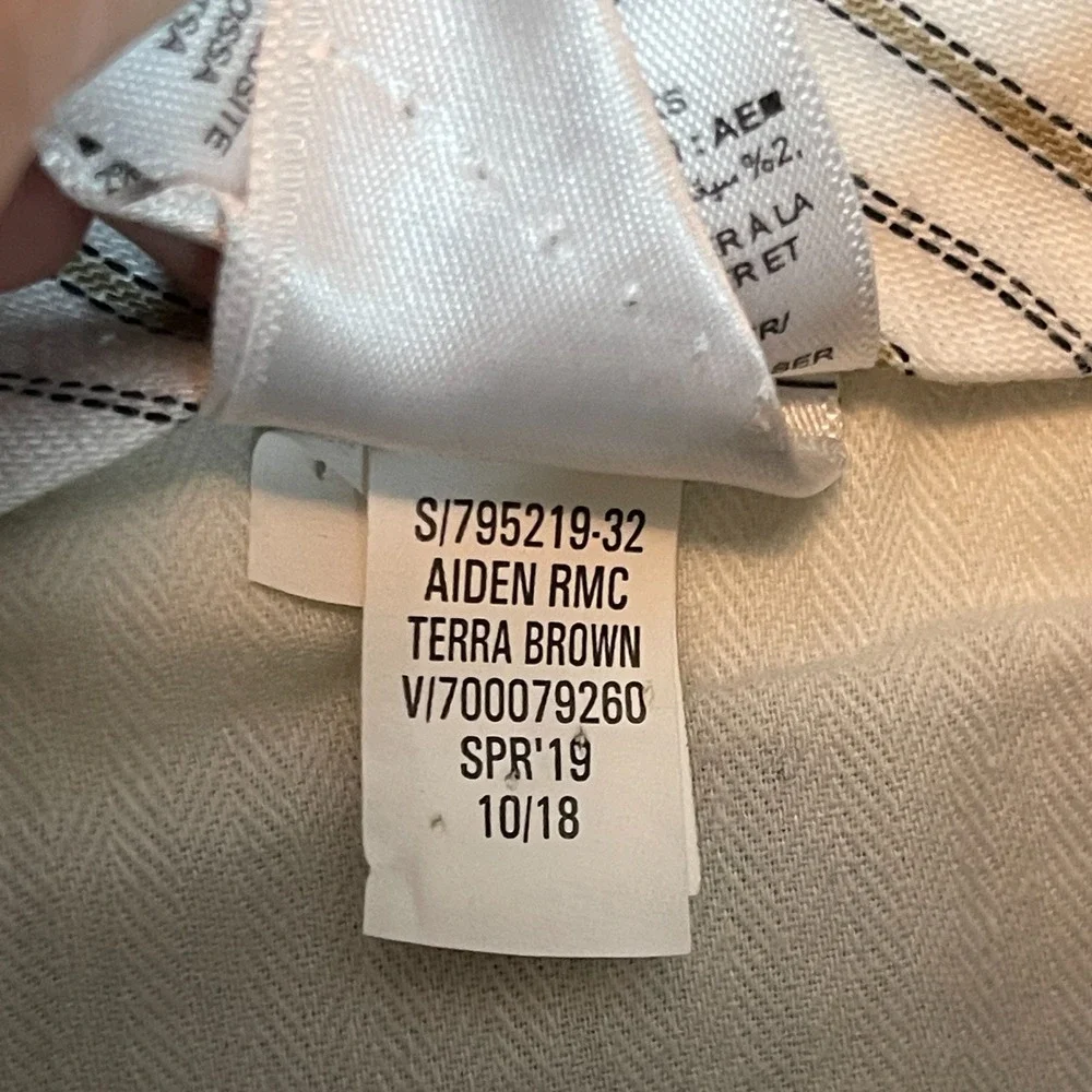 Banana Republic Mens Aiden Slim Fit Chino 36x34* Terra Brown Neutral Elevated